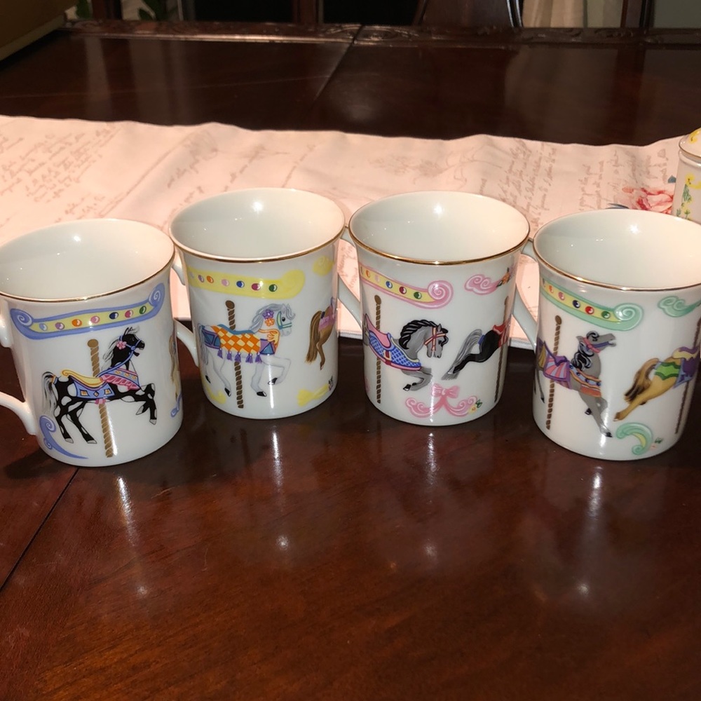 1995 Lenox Carousel Mugs